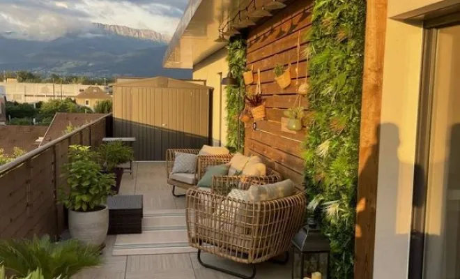 Aménagement de balcon, Annecy, TERR'PAYSAGE