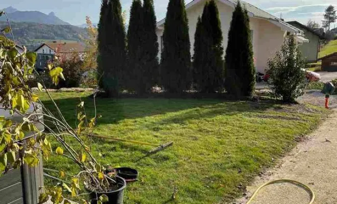 Création d’un engazonnement ou prairie fleurie, Annecy, TERR'PAYSAGE