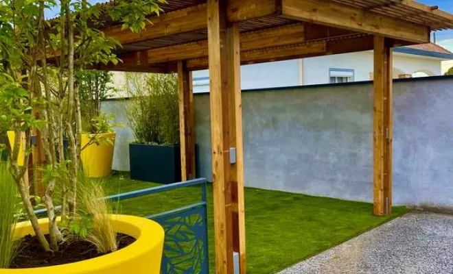 Pergolas en bois, Annecy, TERR'PAYSAGE