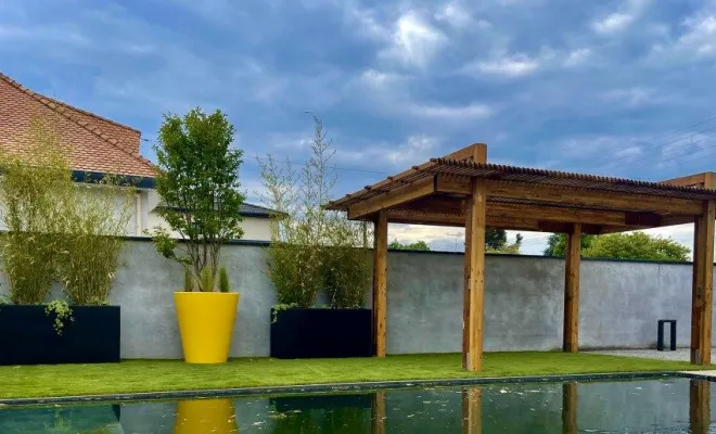 Pergolas en bois, Annecy, TERR'PAYSAGE