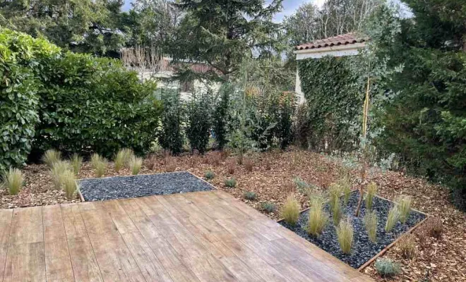 Plantation de massifs minéraux dans un jardin à Annecy, Annecy, TERR'PAYSAGE